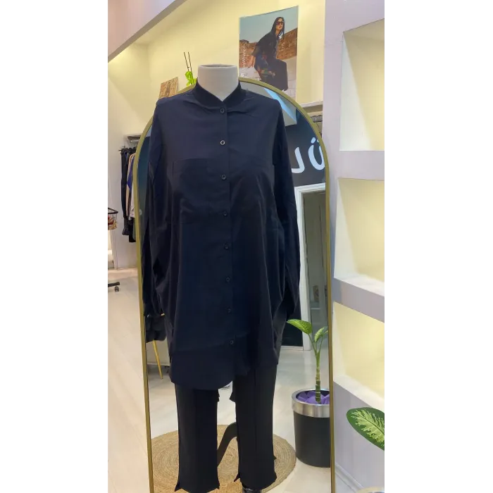 İNVEE CEP DATAYLİ GOMLEK SİYAH 7021