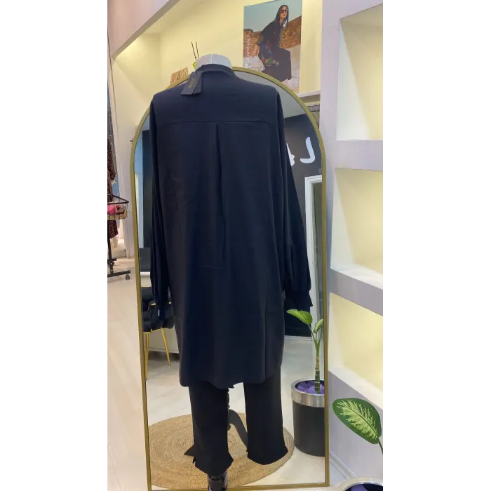 İNVEE CEP DATAYLİ GOMLEK SİYAH 7021