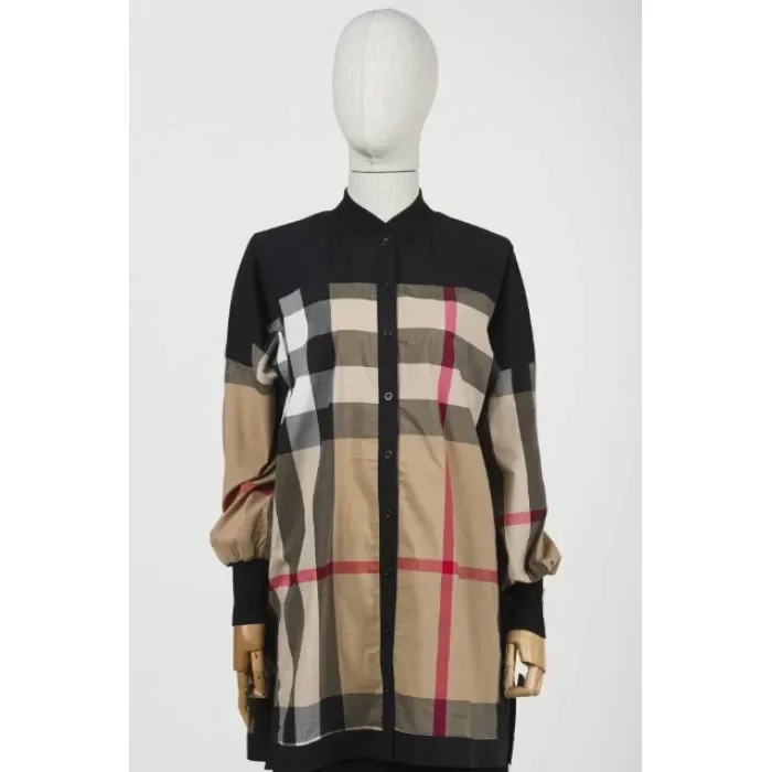 İNVEE EKOSE DESENLİ SİYAH TUNİK 6652