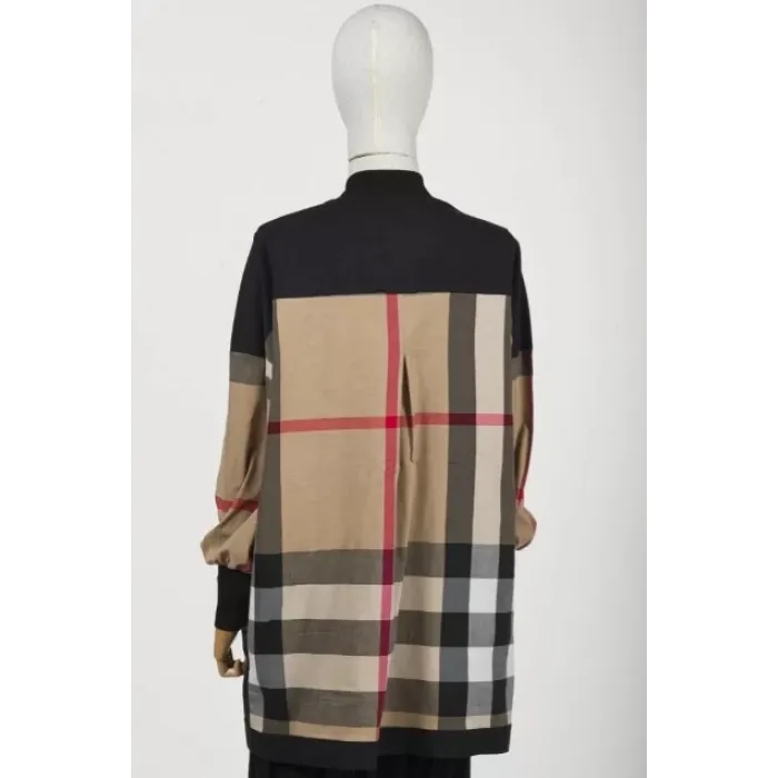 İNVEE EKOSE DESENLİ SİYAH TUNİK 6652