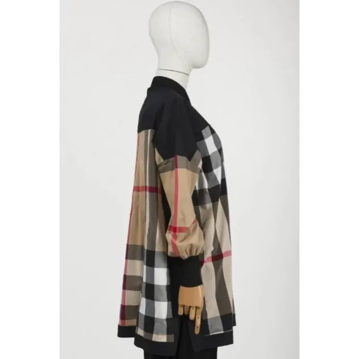 İNVEE EKOSE DESENLİ SİYAH TUNİK 6652