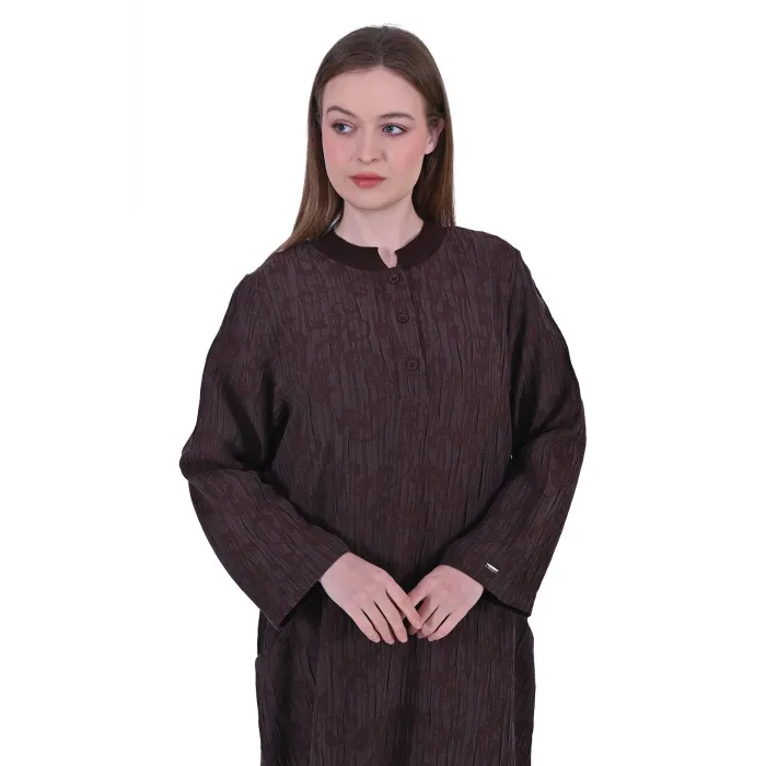 İNVEE ELBİSE 7026 KAHVERENGİ