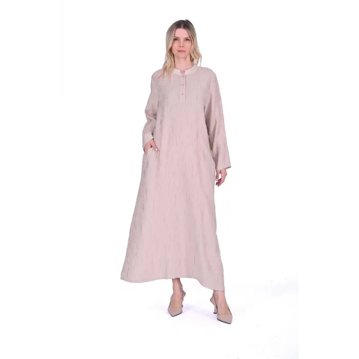 İNVEE ELBİSE BEJ 7026