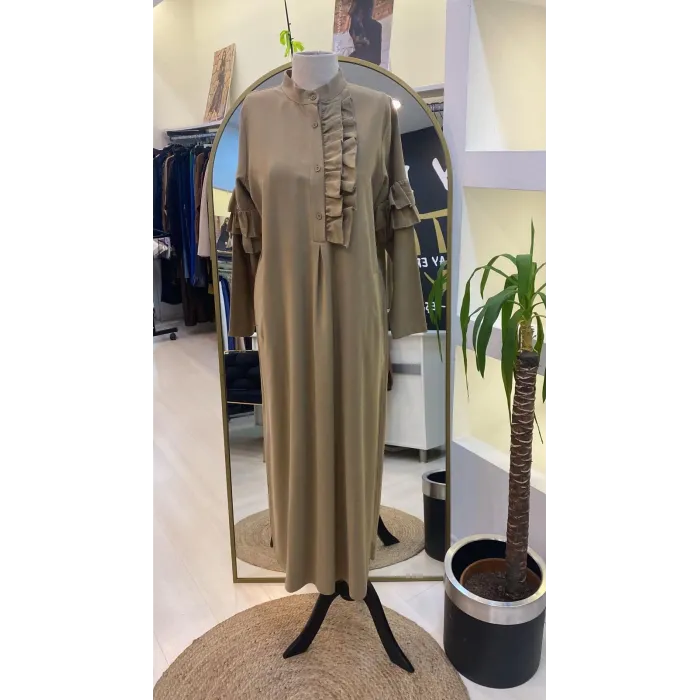 İNVEE ELBİSE FİRFİR DETAYLİ 6925 CAMAL