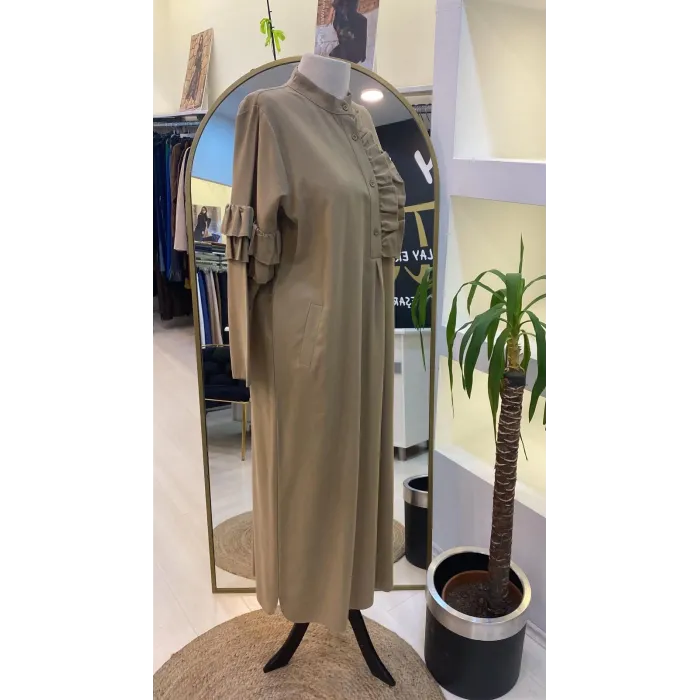 İNVEE ELBİSE FİRFİR DETAYLİ 6925 CAMAL