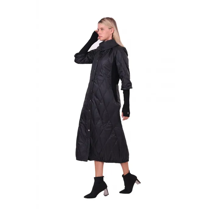 invee Eldivenli Kapitone Mont SİYAH 6378