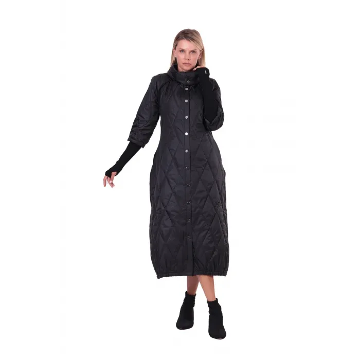 invee Eldivenli Kapitone Mont SİYAH 6378