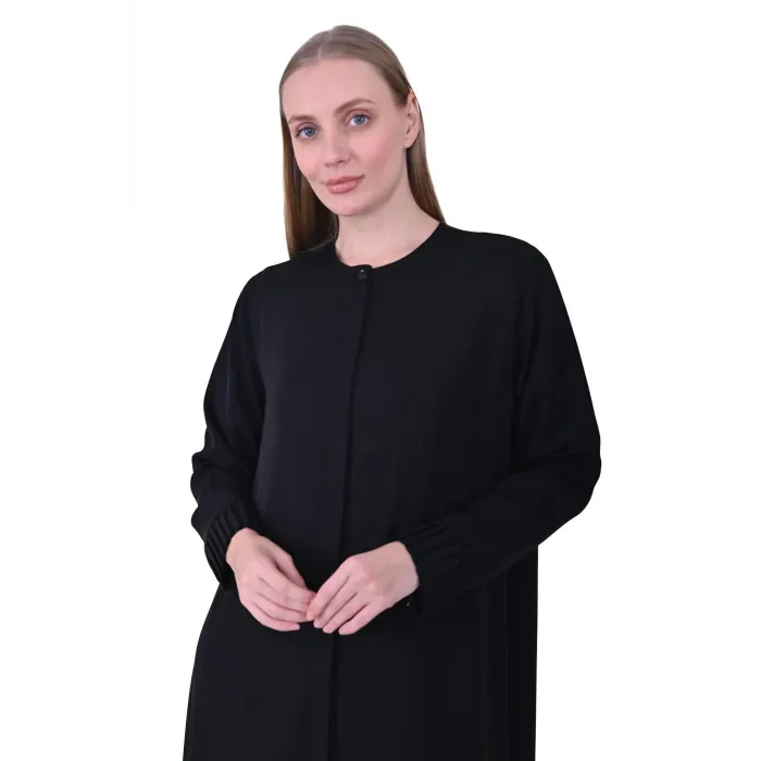 İNVEE GİZLİ DUGME DETAYLİ FERACE SİYAH 6968