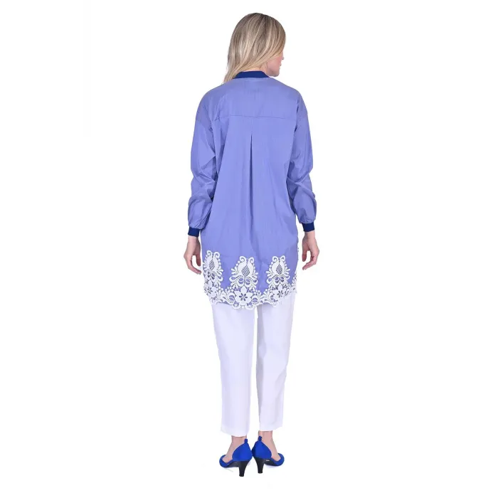 İNVEE GÖMLEK KUPUR DETAYLİ LACİVERT 6978