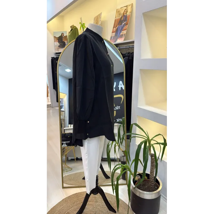 invee gomlek siyah 6674 M