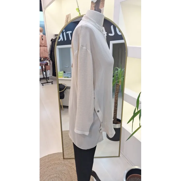 İNVEE HAKİM YAKA CAZ TUNİK 6941 BEJ