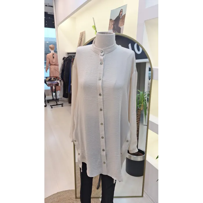 İNVEE HAKİM YAKA CAZ TUNİK 6941 BEJ