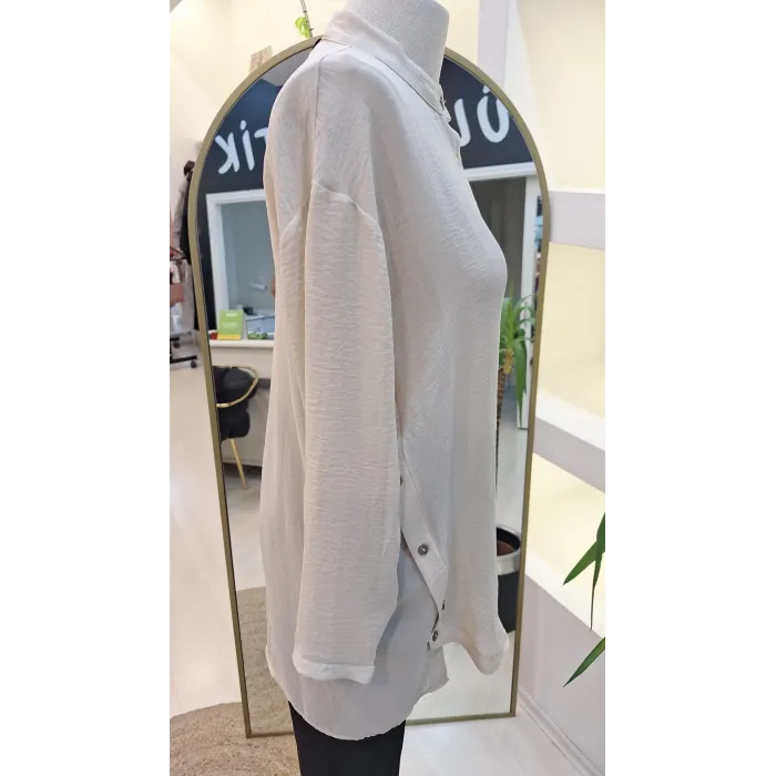 İNVEE HAKİM YAKA CAZ TUNİK 6941 BEJ