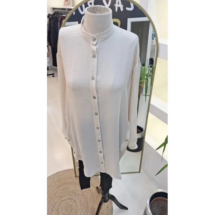 İNVEE HAKİM YAKA CAZ TUNİK 6941 BEJ