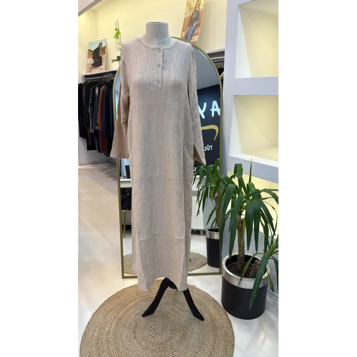 İNVEE ELBİSE BEJ 7026