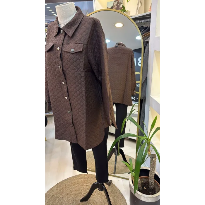 İnvee Kapitone kahve Ceket 6827