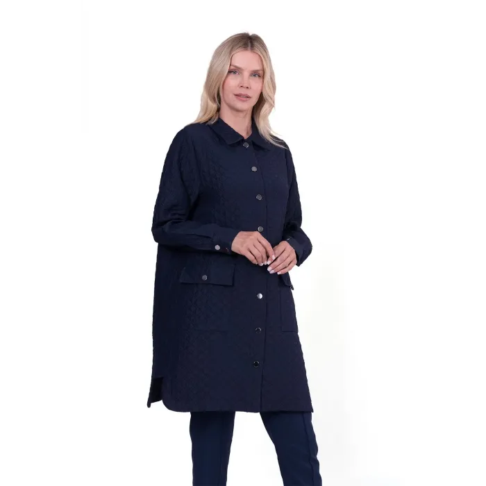 İnvee Kapitone Lacivert Ceket 6879