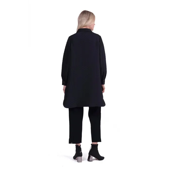 İnvee Kapitone siyah Ceket 6879