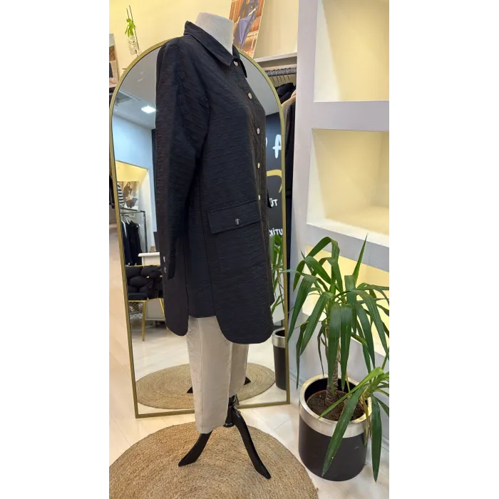 İnvee Kapitone siyah Ceket 6879