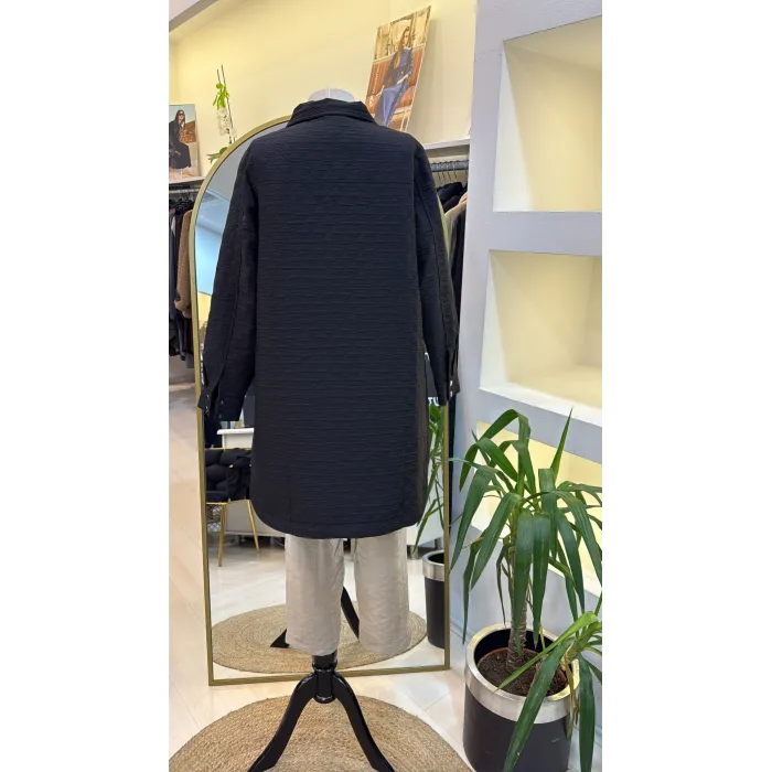 İnvee Kapitone siyah Ceket 6879