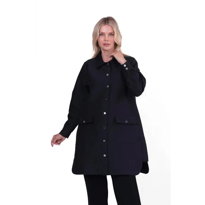 İnvee Kapitone siyah Ceket 6879