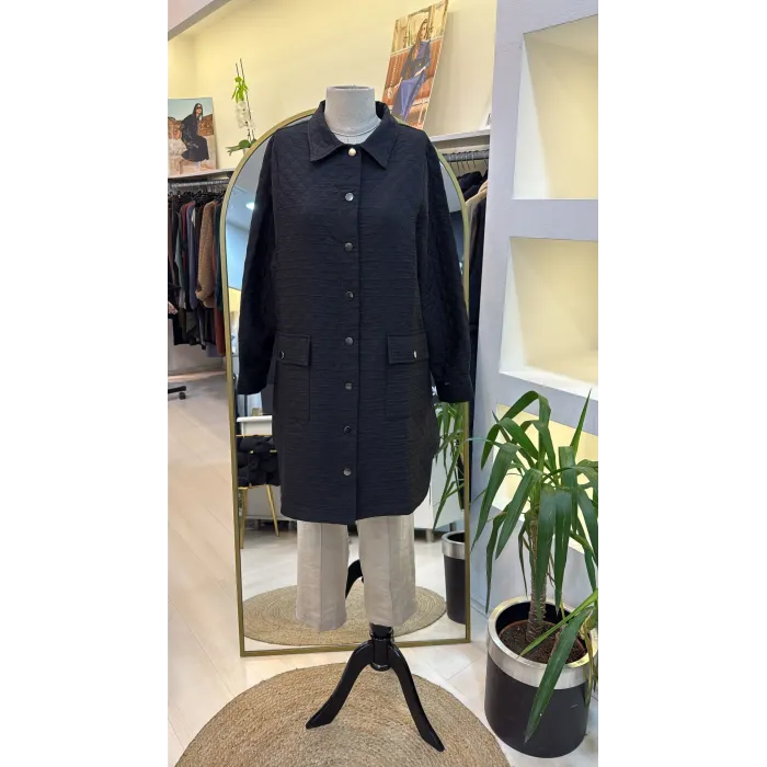 İnvee Kapitone siyah Ceket 6879