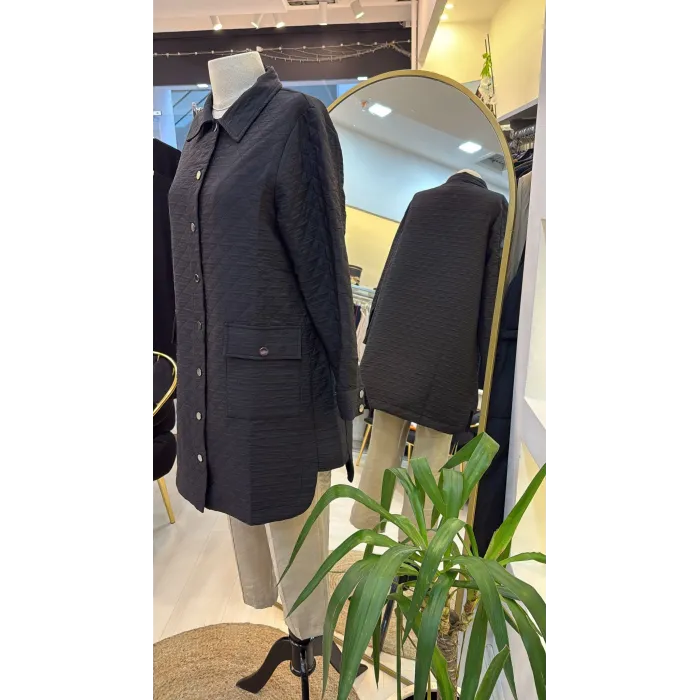 İnvee Kapitone siyah Ceket 6879