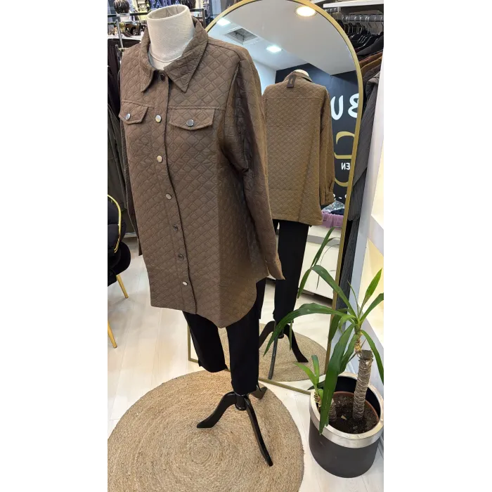 İnvee Kapitone vizon Ceket 6827