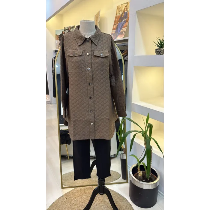 İnvee Kapitone vizon Ceket 6827