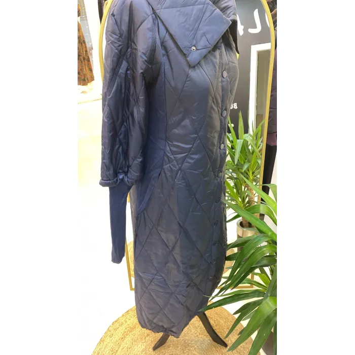 İNVEE KOLLARİ TRİKO ŞİŞME MONT LAÇİVERT 6378