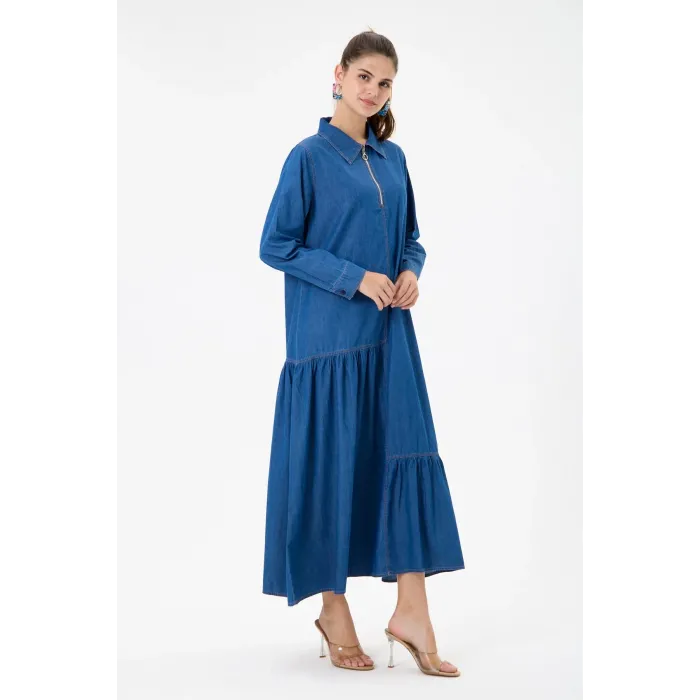 invee Kot Elbise 7162 LACİVERT