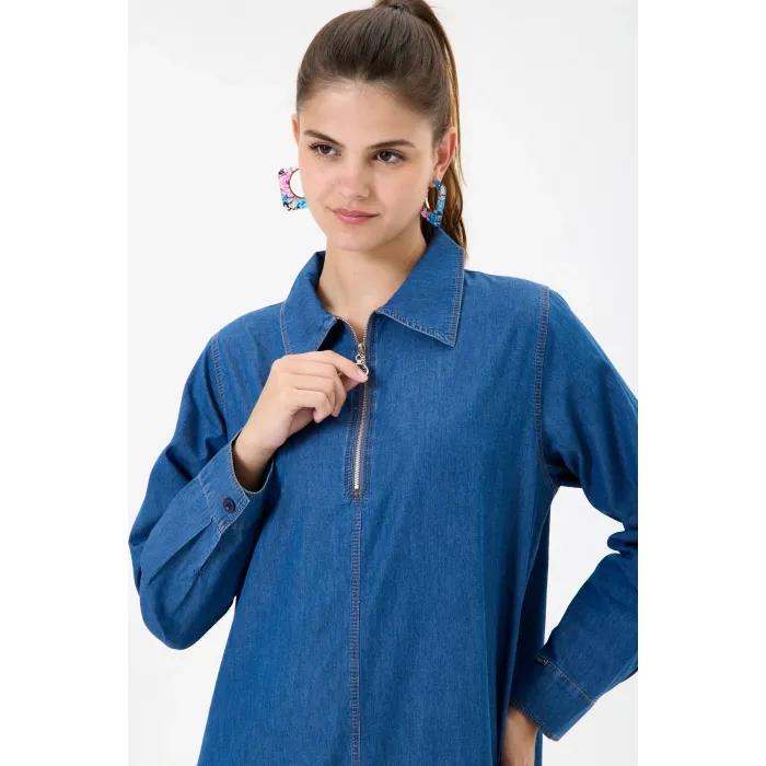 invee Kot Elbise 7162 LACİVERT