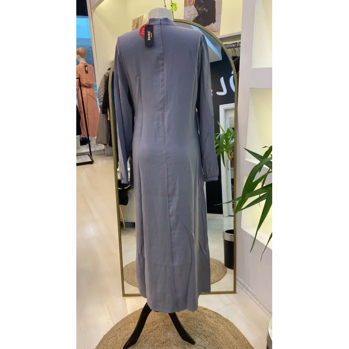 İNVEE MODAL ELBİSE KEMERLİ GRİ 6958