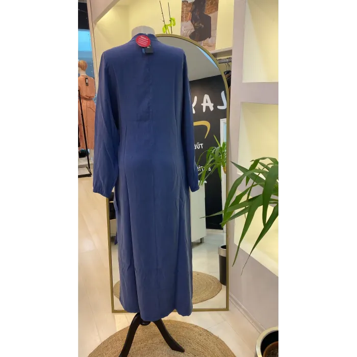 İNVEE MODAL ELBİSE KEMERLİ SAKS 6958