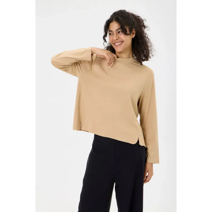 invee Modal Kısa Tunik 7255 camel
