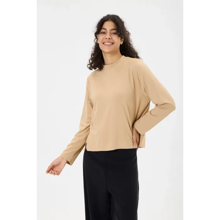 invee Modal Kısa Tunik 7255 camel