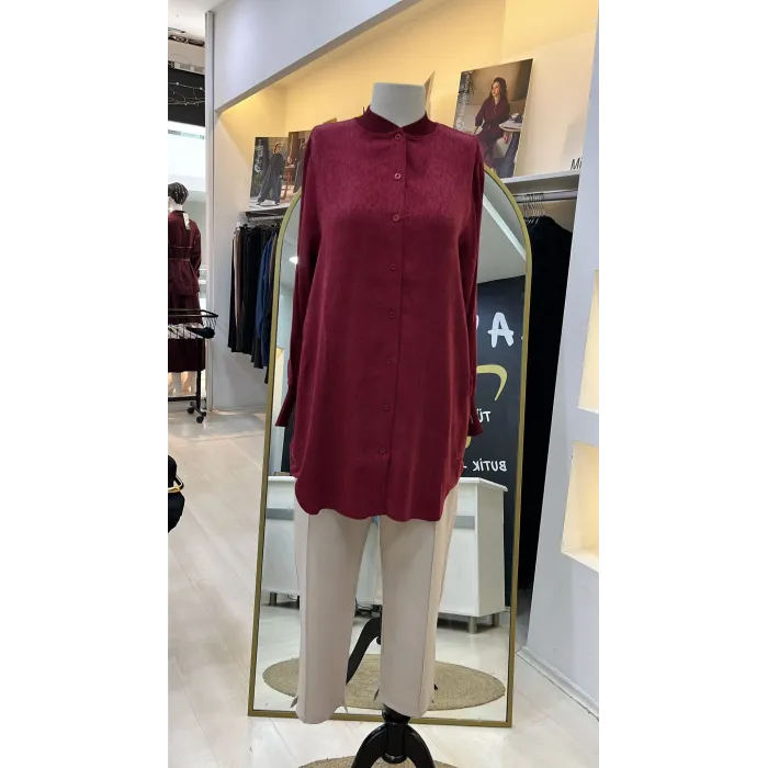 invee modal kumaş tunik 7254 bordo
