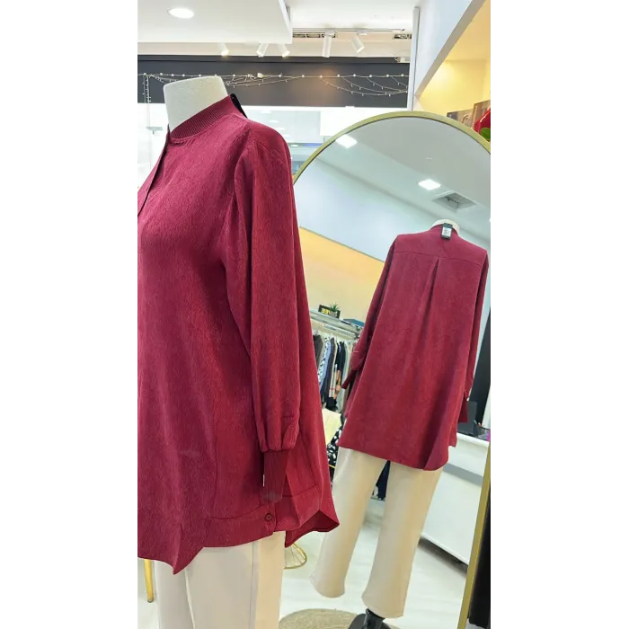 invee modal kumaş tunik 7254 bordo