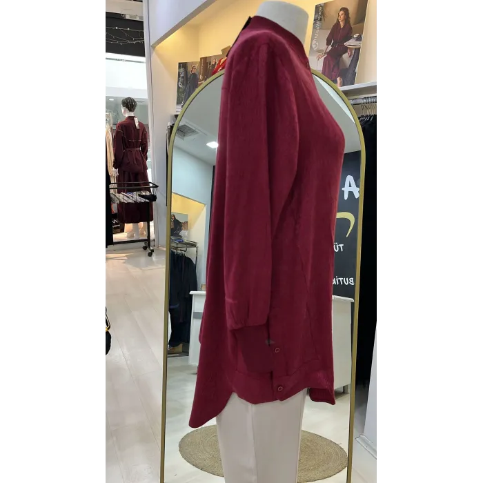 invee modal kumaş tunik 7254 bordo