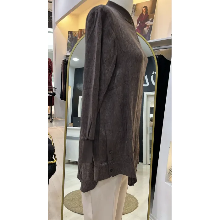 invee modal kumaş tunik 7254 kahve