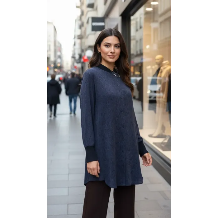 invee modal kumaş tunik 7254 lacivert