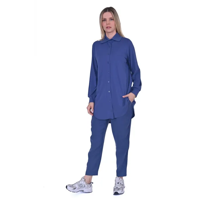 invee Modal Penye Gömlek 6926 indigo