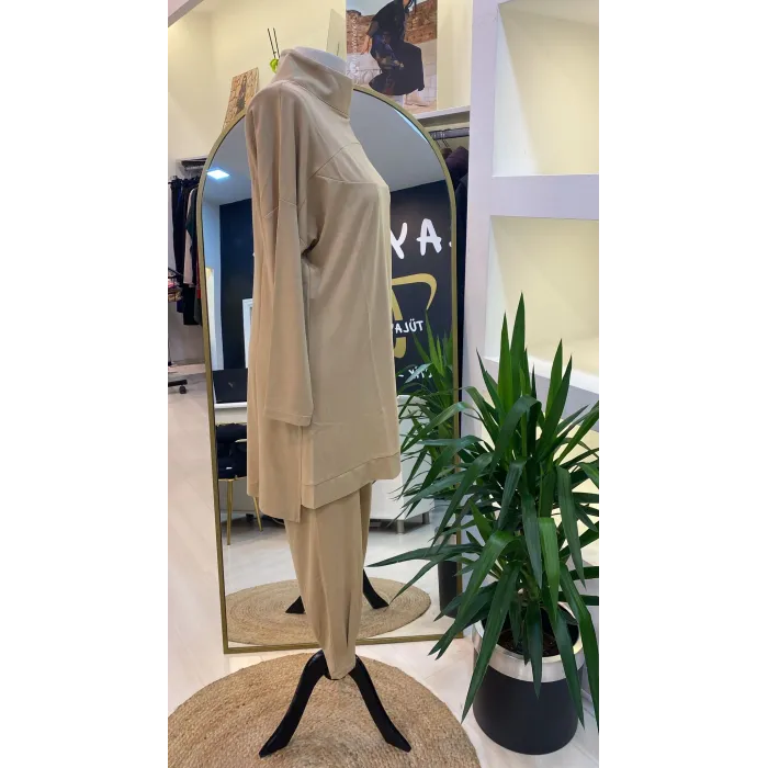 invee modal penye pantolonlu takim 7022 camal