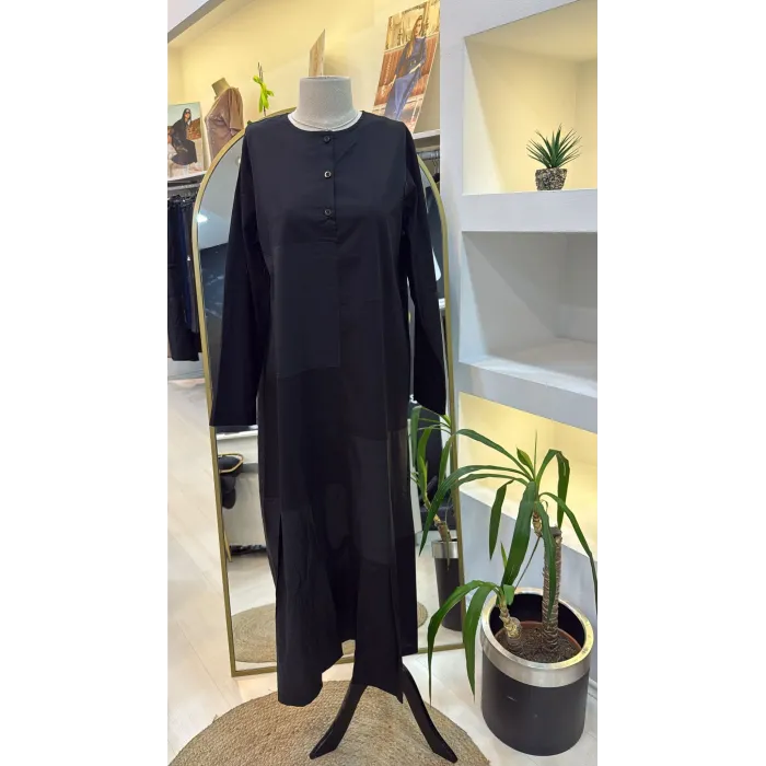 İnvee peç elbise siyah 7157