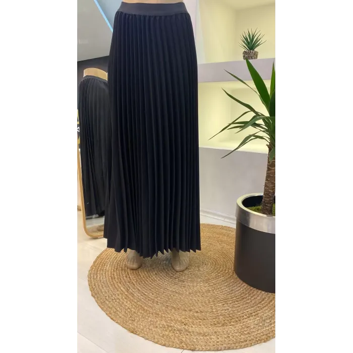 İnvee Pliseli detayli Etek siyah 0998