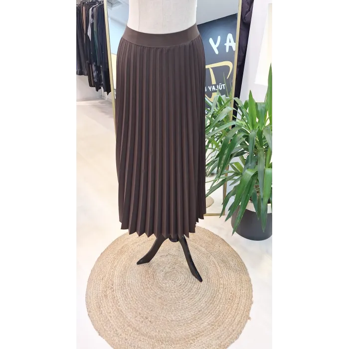 İnvee Pliseli Etek kahverengi 6998