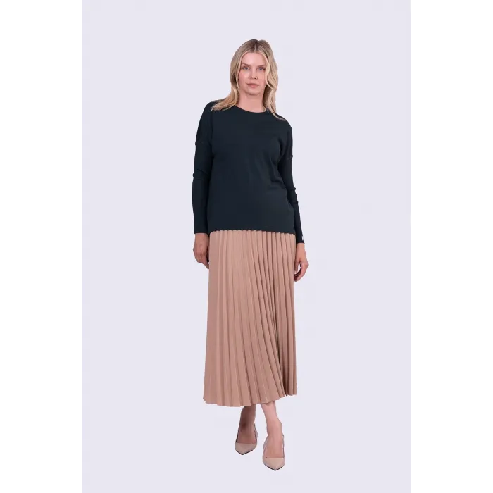 İnvee Sıkma Kol Triko Tunik SİYAH 5879