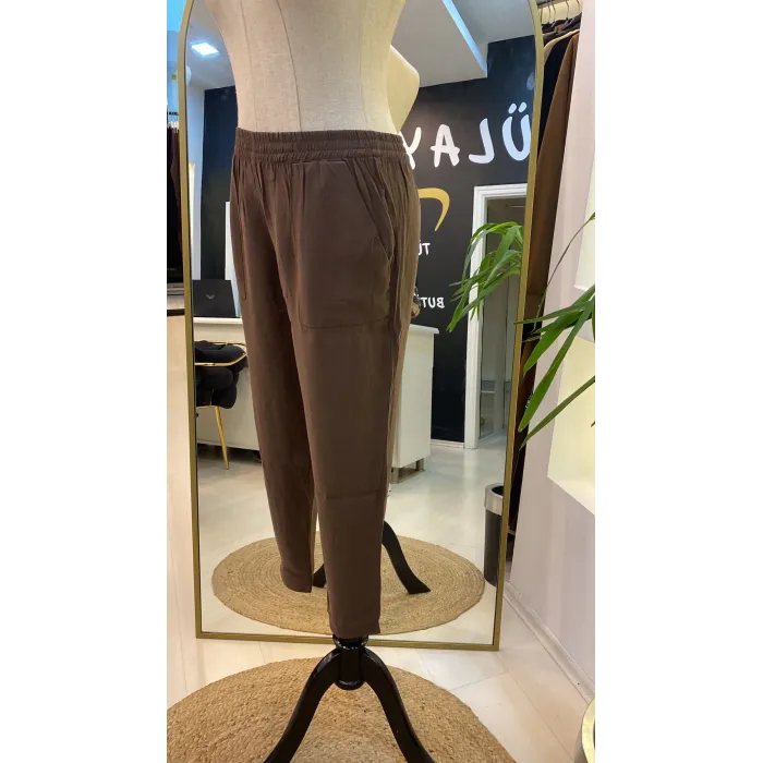 İNVEE inçe kumaş PANTOLON 6960 KAHVEE