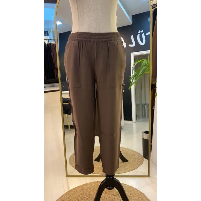 İNVEE inçe kumaş PANTOLON 6960 KAHVEE