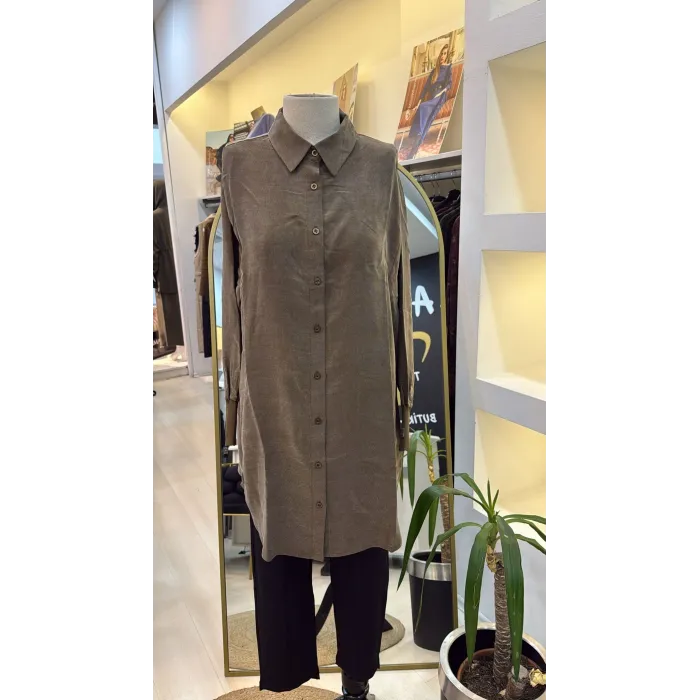 invee Terra Kadın Gömlek 7178 VİZON